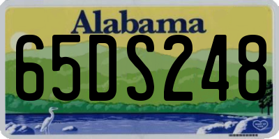 AL license plate 65DS248