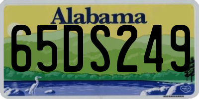 AL license plate 65DS249