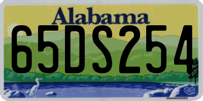 AL license plate 65DS254
