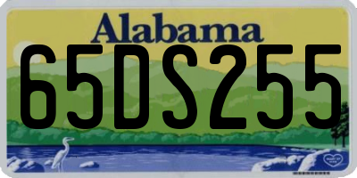 AL license plate 65DS255