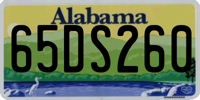 AL license plate 65DS260