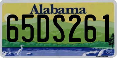 AL license plate 65DS261