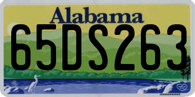 AL license plate 65DS263