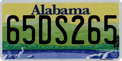 AL license plate 65DS265