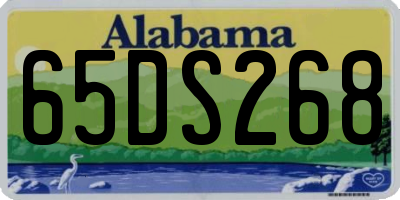 AL license plate 65DS268