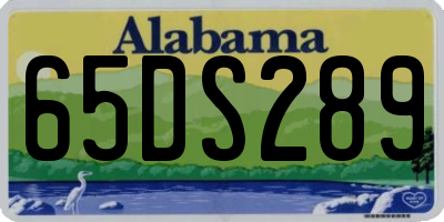 AL license plate 65DS289