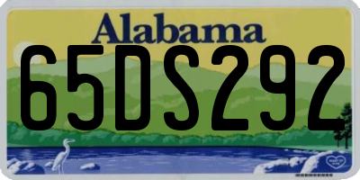 AL license plate 65DS292