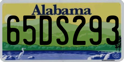 AL license plate 65DS293