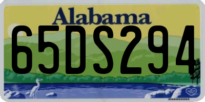 AL license plate 65DS294