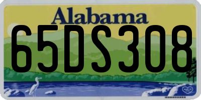AL license plate 65DS308