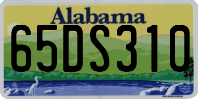 AL license plate 65DS310