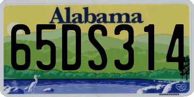 AL license plate 65DS314