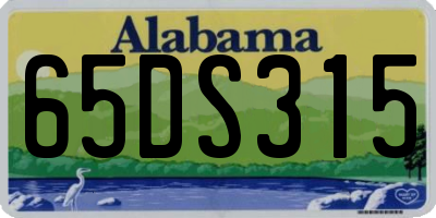 AL license plate 65DS315