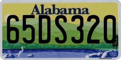 AL license plate 65DS320