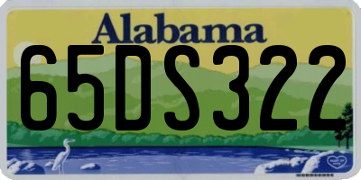 AL license plate 65DS322