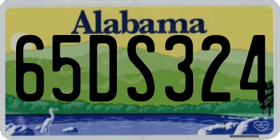 AL license plate 65DS324