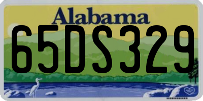 AL license plate 65DS329