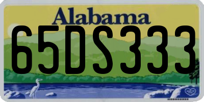 AL license plate 65DS333