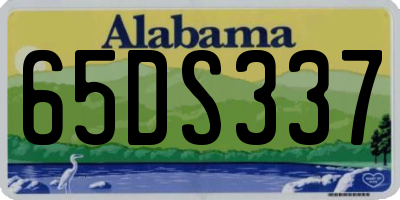 AL license plate 65DS337