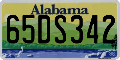 AL license plate 65DS342