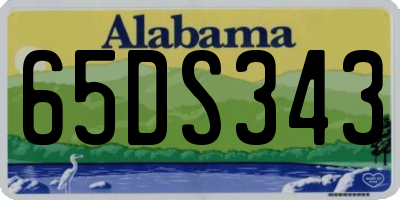 AL license plate 65DS343