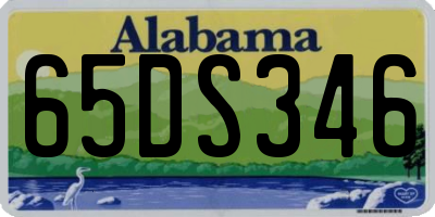 AL license plate 65DS346