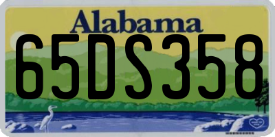 AL license plate 65DS358
