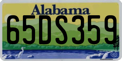 AL license plate 65DS359