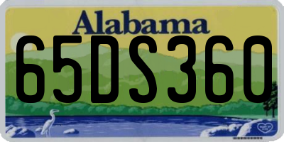 AL license plate 65DS360