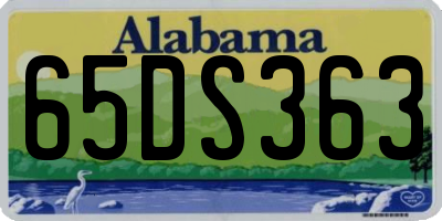 AL license plate 65DS363