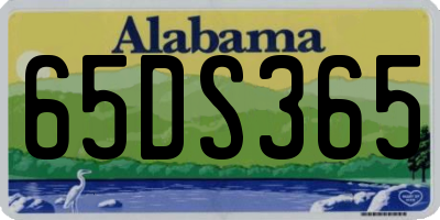 AL license plate 65DS365
