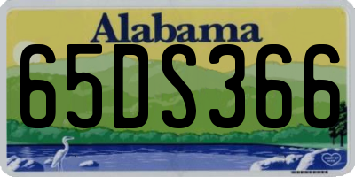 AL license plate 65DS366