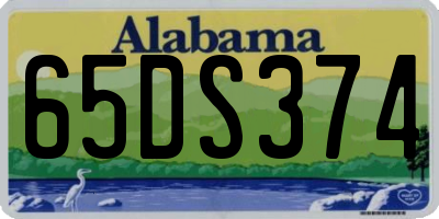 AL license plate 65DS374