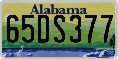 AL license plate 65DS377