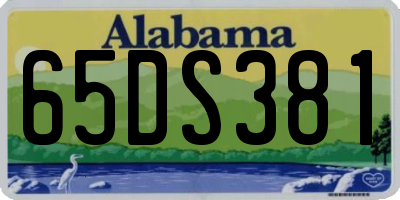 AL license plate 65DS381