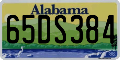 AL license plate 65DS384