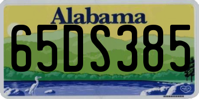 AL license plate 65DS385