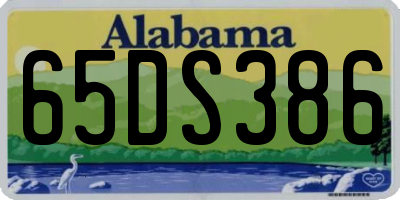 AL license plate 65DS386