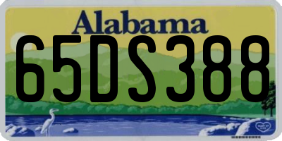 AL license plate 65DS388