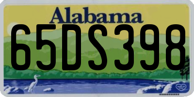 AL license plate 65DS398