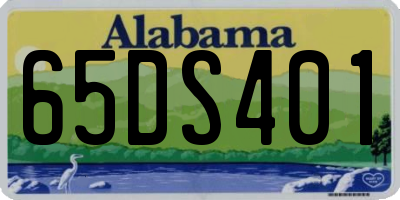 AL license plate 65DS401