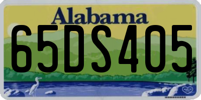 AL license plate 65DS405