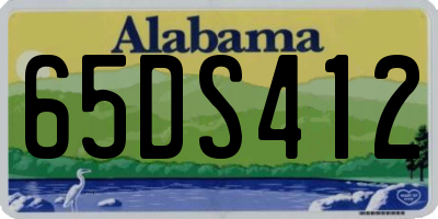 AL license plate 65DS412