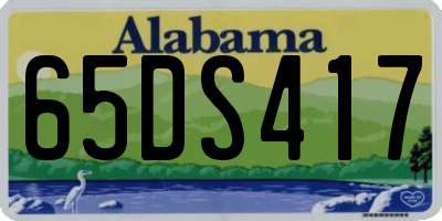 AL license plate 65DS417