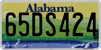 AL license plate 65DS424