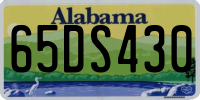 AL license plate 65DS430