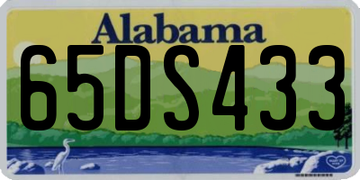 AL license plate 65DS433