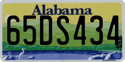 AL license plate 65DS434