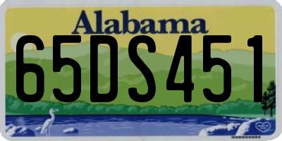 AL license plate 65DS451