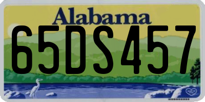 AL license plate 65DS457